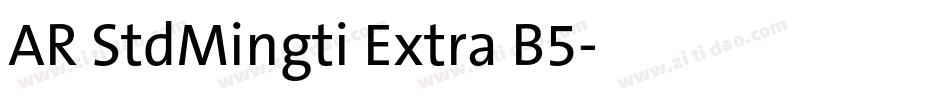 AR StdMingti Extra B5字体转换